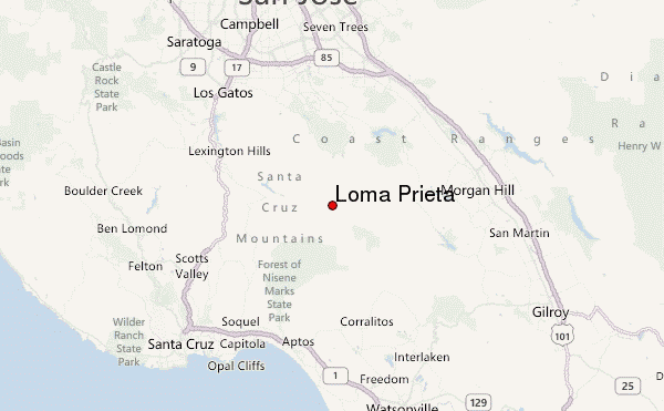 Loma Prieta Location Map