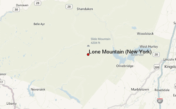 Lone Mountain (New York) Location Map