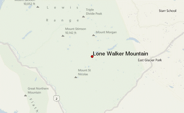 Lone Walker Mountain Location Map