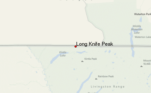 Long Knife Peak Location Map