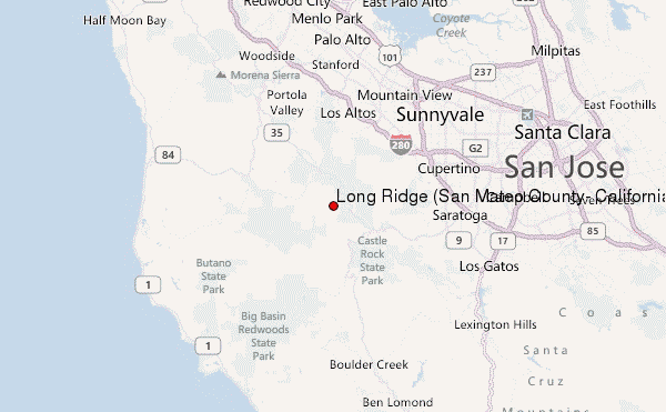 Long Ridge (San Mateo County, California) Location Map