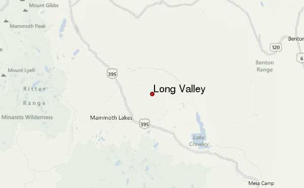 Long Valley Location Map
