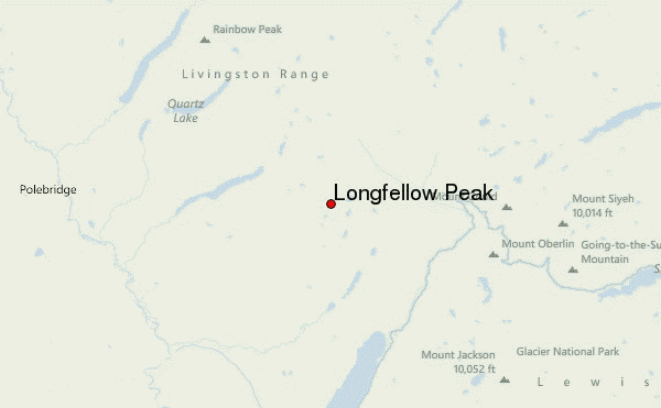 Longfellow Peak Location Map