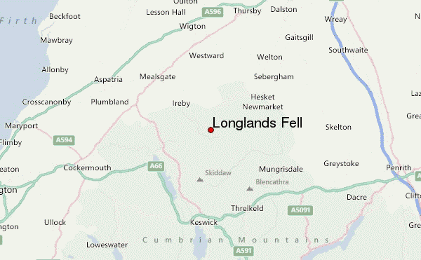 Longlands Fell Location Map