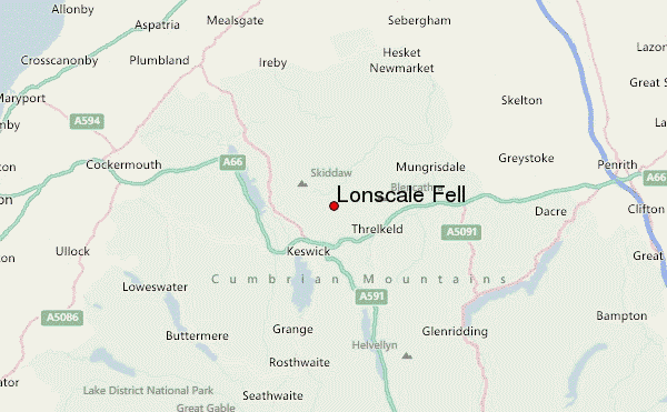 Lonscale Fell Location Map