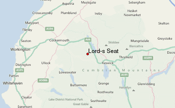 Lord's Seat Location Map