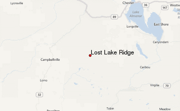 Lost Lake Ridge Location Map