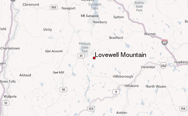 Lovewell Mountain Location Map