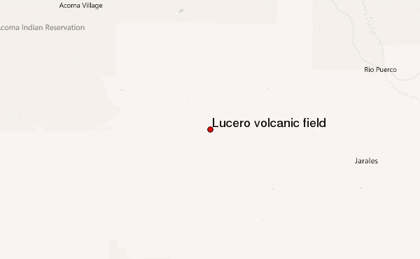 Lucero volcanic field Location Map