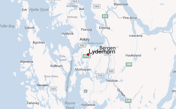 Lyderhorn Location Map