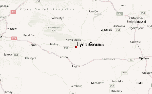 Łysa Góra Location Map