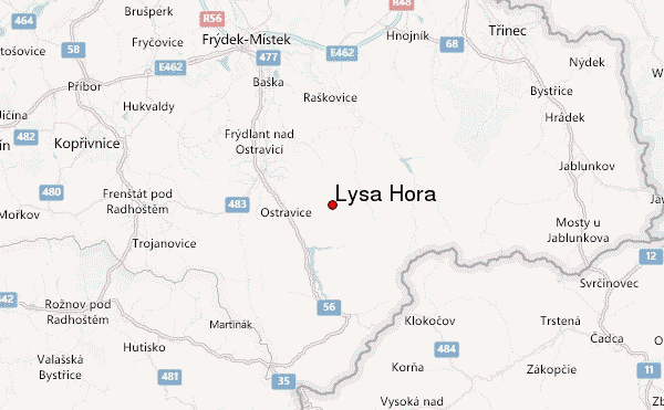 Lysa Hora Location Map