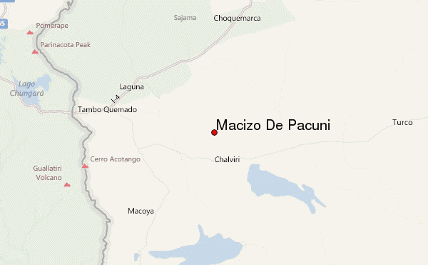 Macizo De Pacuni Location Map
