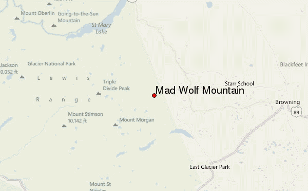 Mad Wolf Mountain Location Map