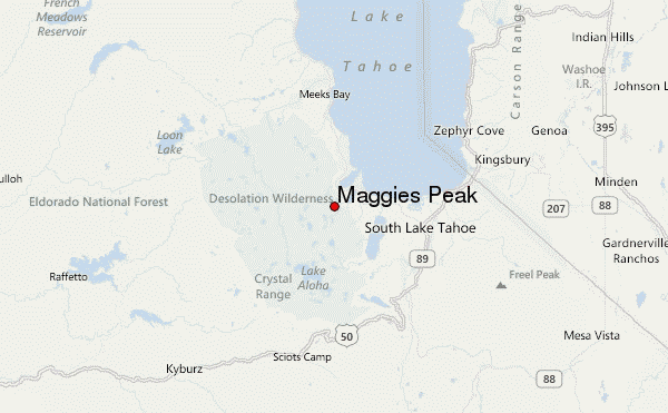Maggies Peak Location Map