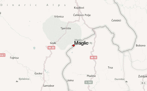 Maglic Location Map