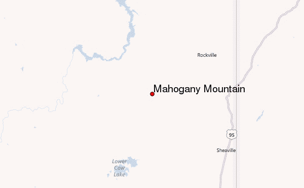 Mahogany Mountain Location Map