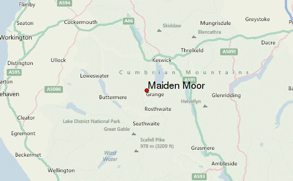 Maiden Moor Location Map