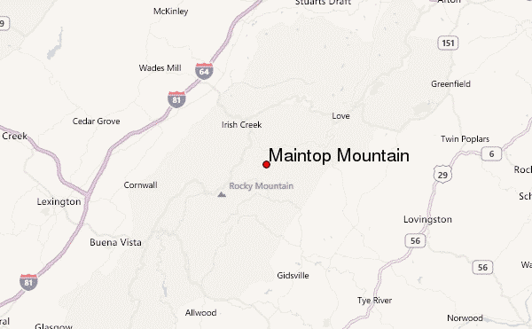 Maintop Mountain Location Map