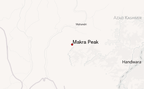 Makra Peak Location Map