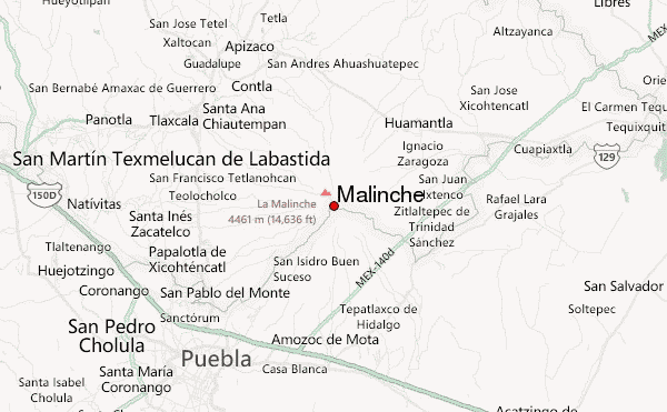Malinche Location Map