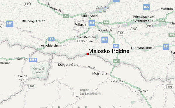 Maloško Poldne Location Map