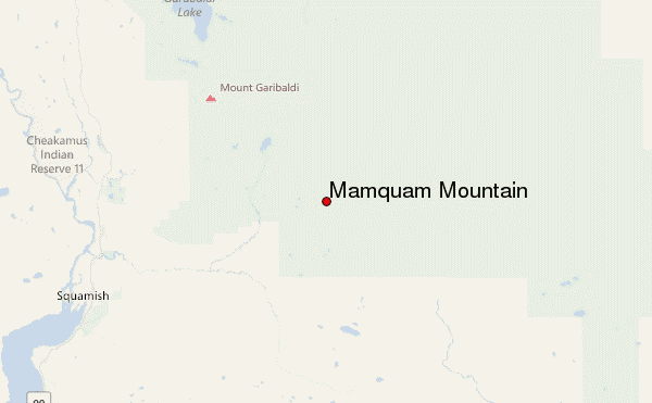 Mamquam Mountain Location Map