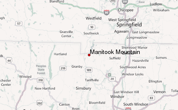 Manitook Mountain Location Map