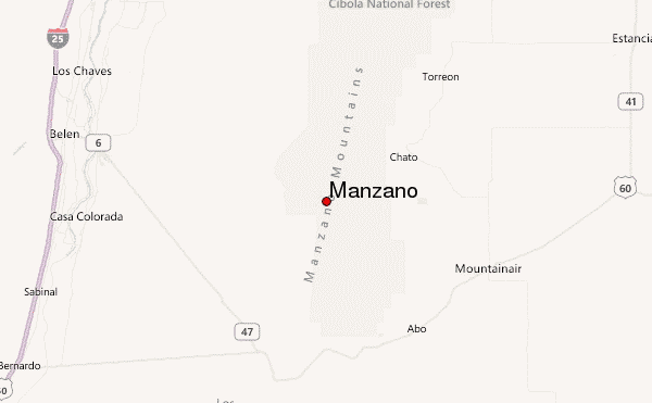 Manzano Location Map