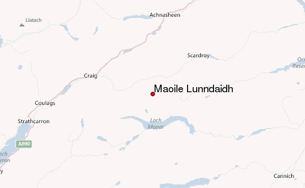 Maoile Lunndaidh Location Map