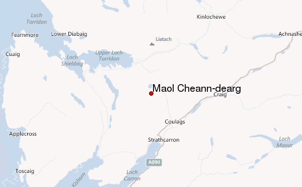Maol Cheann-dearg Location Map