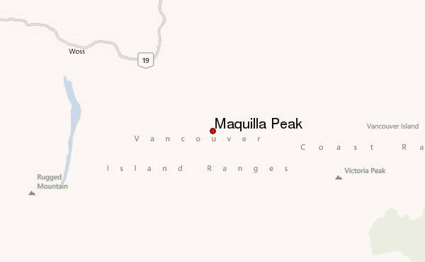 Maquilla Peak (Sutton Range) Location Map