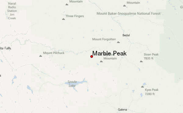 Marble Peak Location Map