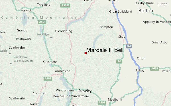 Mardale Ill Bell Location Map
