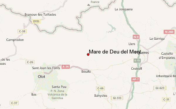 Mare de Déu del Mont Location Map