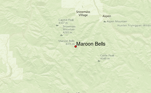 Maroon Bells Location Map