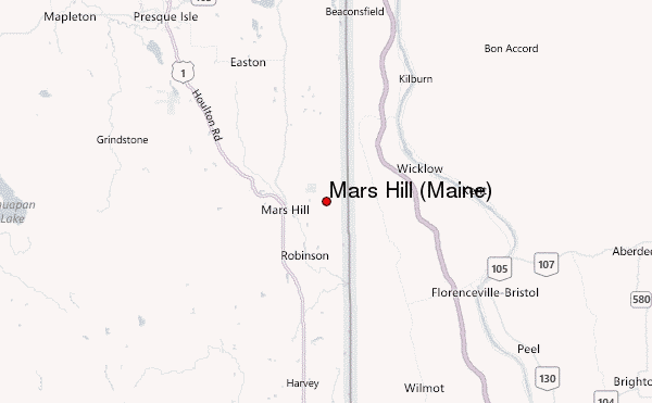 Mars Hill (Maine) Location Map