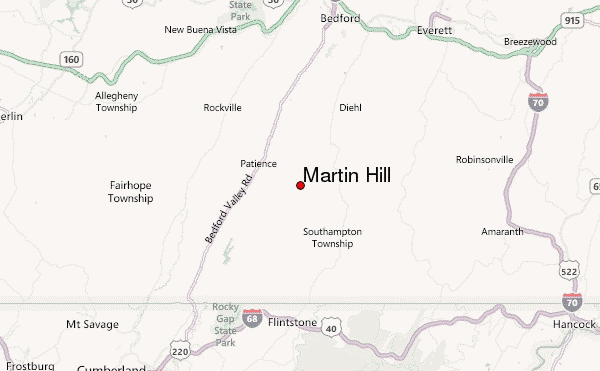 Martin Hill Location Map