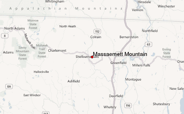Massaemett Mountain Location Map