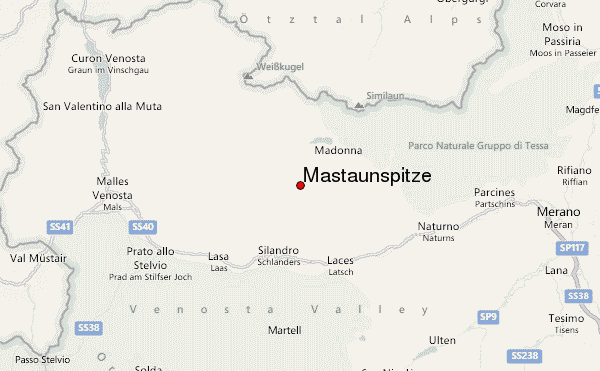 Mastaunspitze Location Map