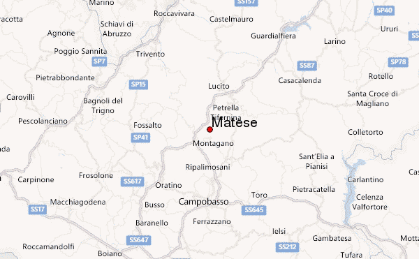 Matese Location Map