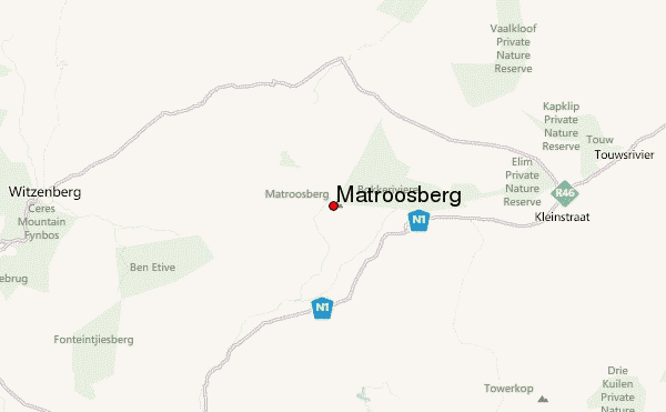 Matroosberg Location Map