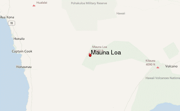 Mauna Loa Location Map