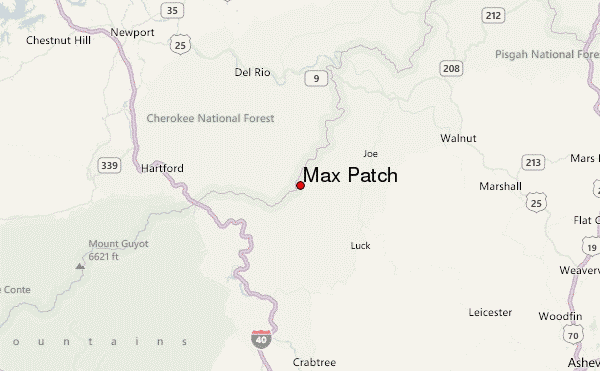 Max Patch Location Map