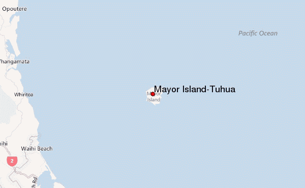 Mayor Island/Tuhua Location Map