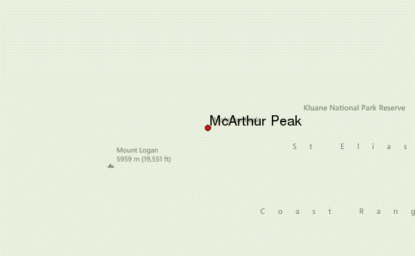 McArthur Peak Location Map