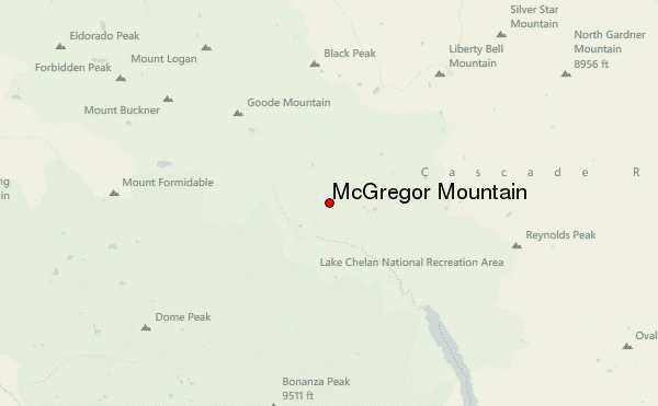McGregor Mountain Location Map