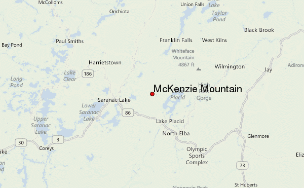 McKenzie Mountain Location Map