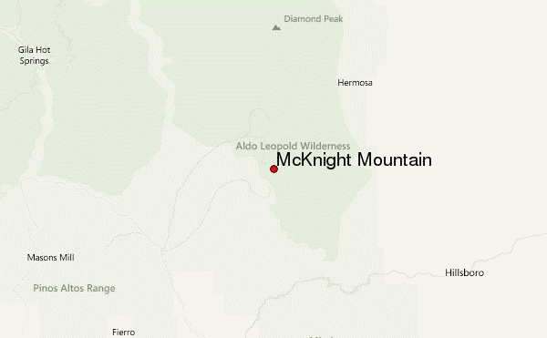 McKnight Mountain Location Map