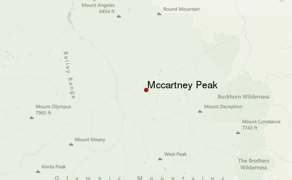 Mccartney Peak Location Map